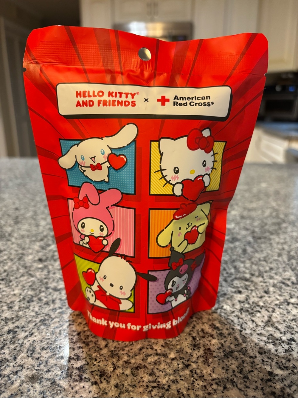 American Red Cross & Hello Kitty Plush Clip & Surprise Sticker Pack